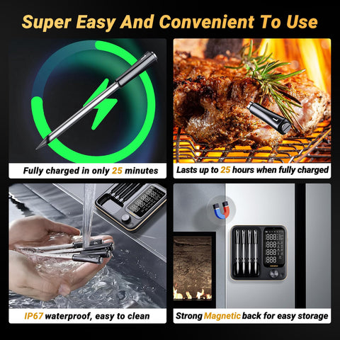 Inkbird app control screen with presets and alerts for smarter cooking.