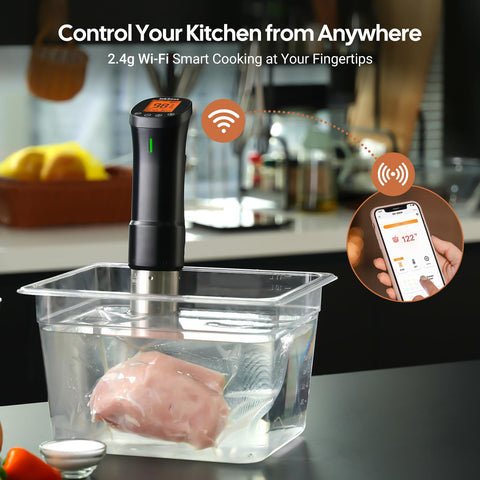InkSous app control interface shows remote monitoring and timer setup.