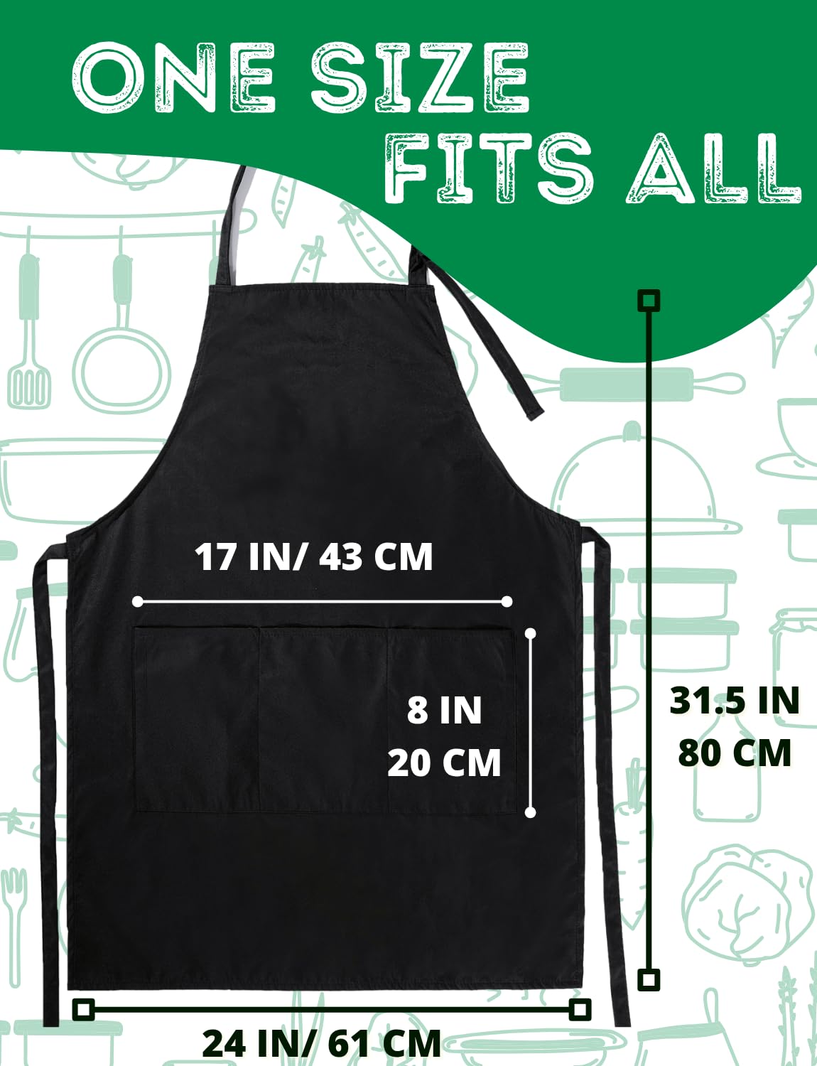 InnoBeta Italian apron easy-care; machine washable.