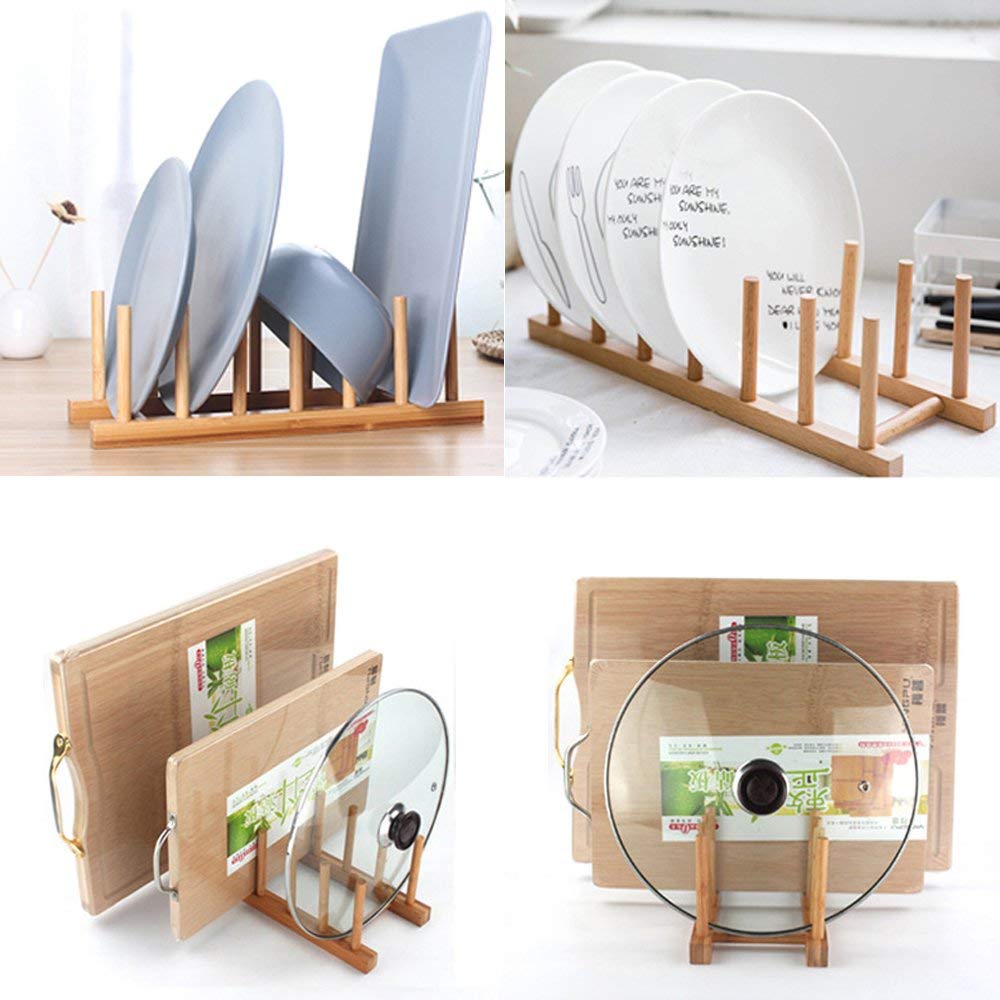 INNERNEED bamboo dish rack closeup texture emphasizes smooth, eco-friendly bamboo finish.