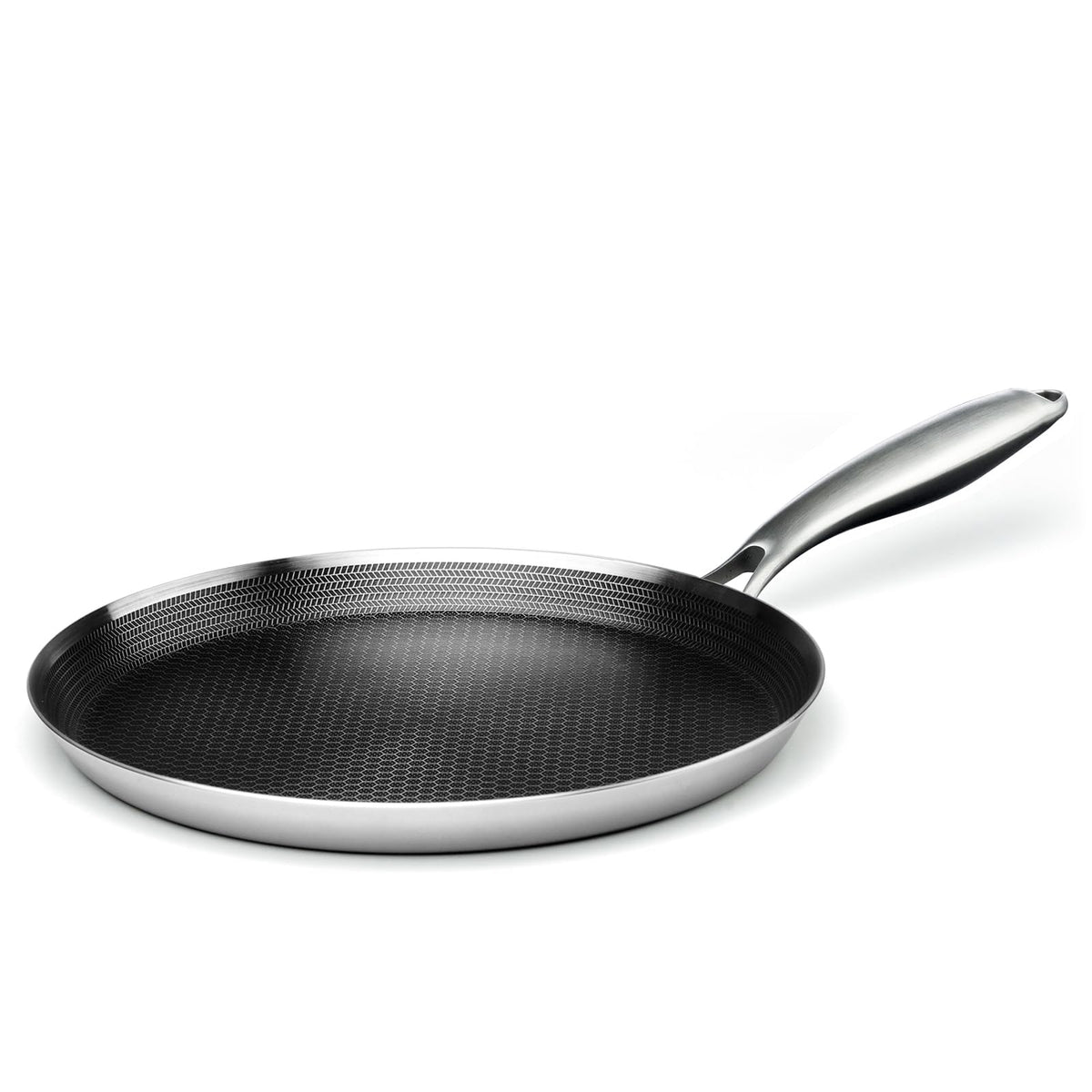 Innerwell 11 inch crepe pan with honeycomb bottom for easy flipping