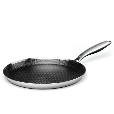 Innerwell 11 inch crepe pan with honeycomb bottom for easy flipping