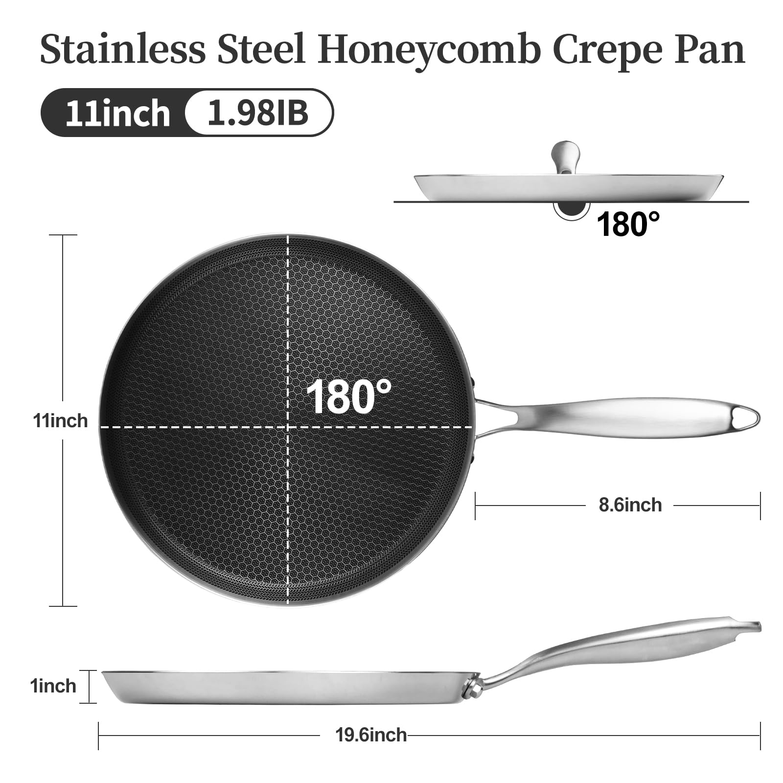 Innerwell flat base and raised edge design for even batter spread