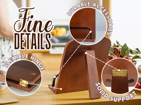 InnoBeta multiuse stand holds books or tablets for effortless cooking