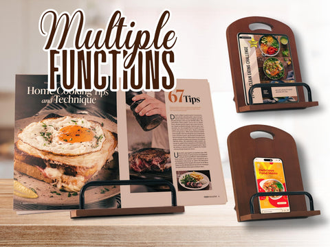 InnoBeta wooden cookbook stand highlights durability and timeless craftsmanship in daily use