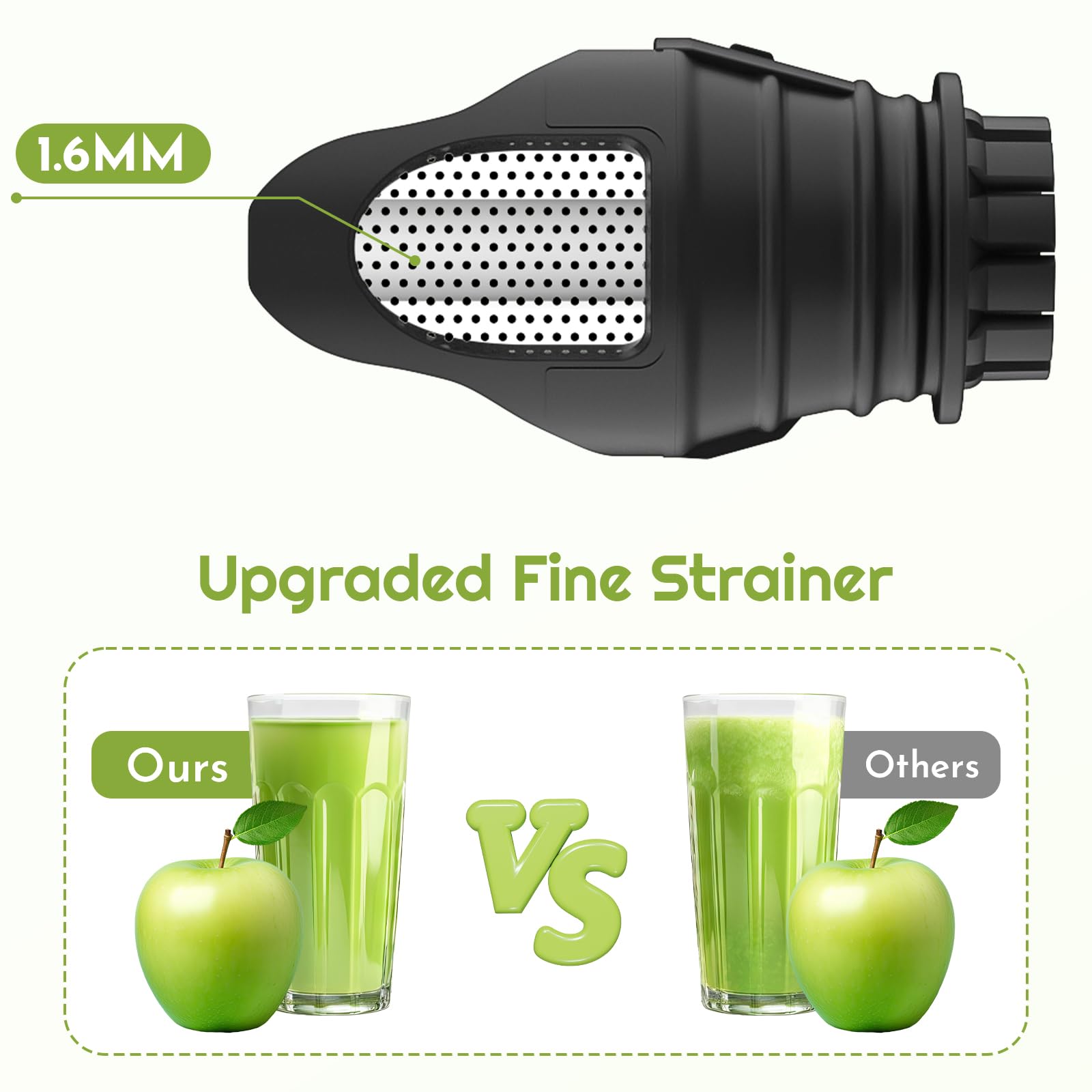 InnoMoon cold press juicer attachment for KitchenAid delivering smooth juice and high yield