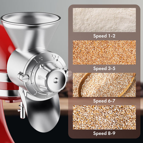 Coffee beans ground into fresh, aromatic coffee using the same attachment.