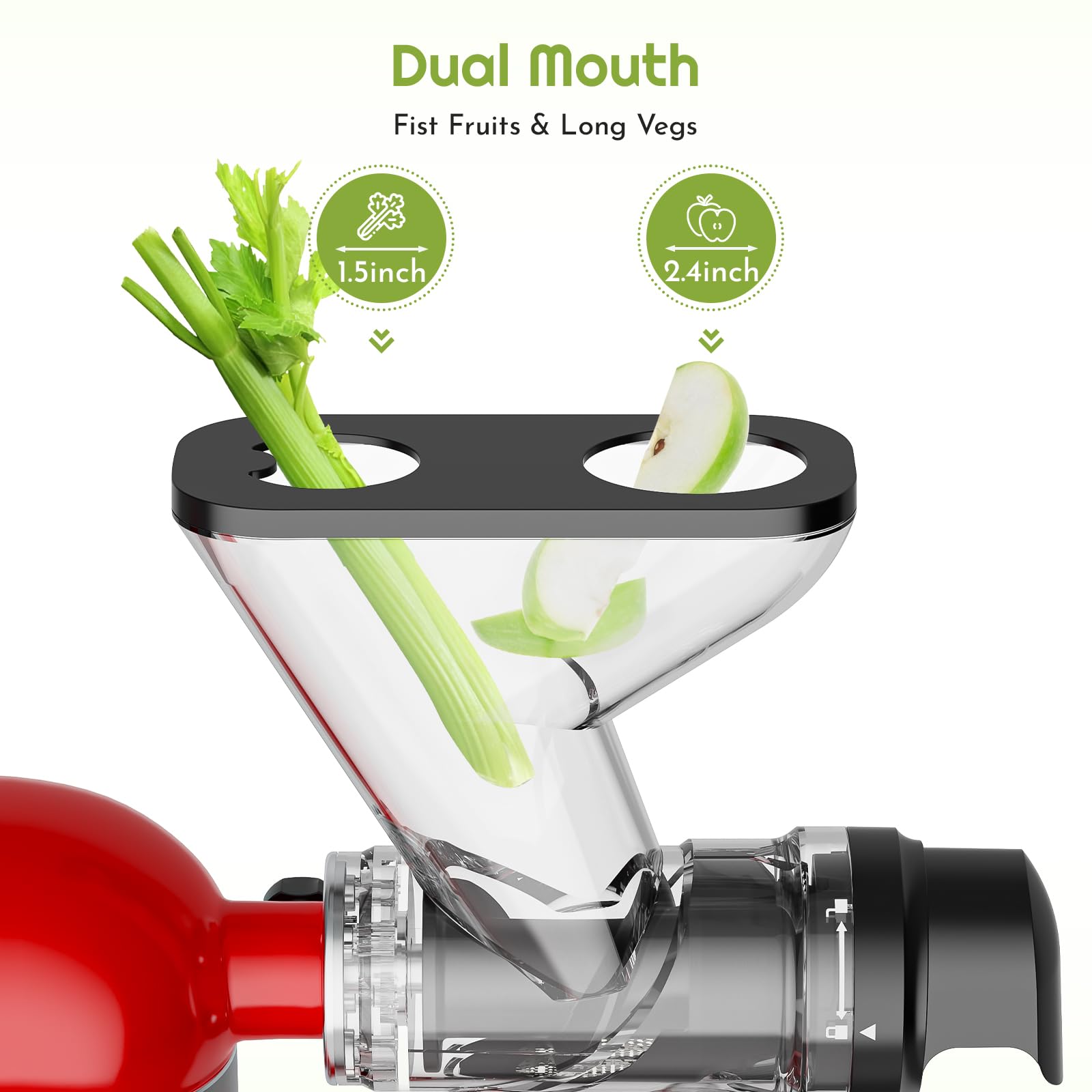InnoMoon KitchenAid stand mixer juicer with wide mouth to cut prep time