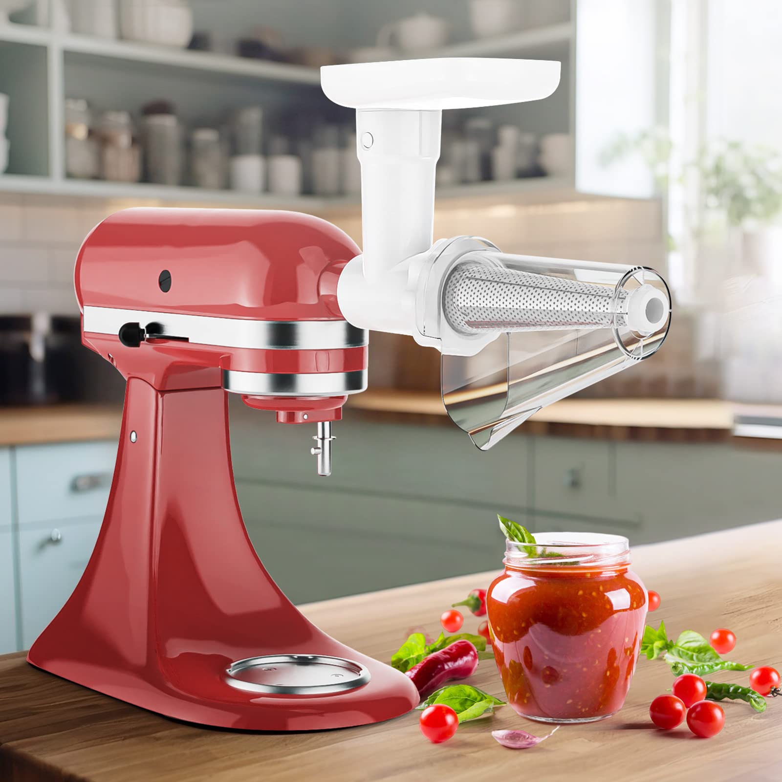 InnoMoon meat grinder attachment for KitchenAid, ideal for burgers and purees.