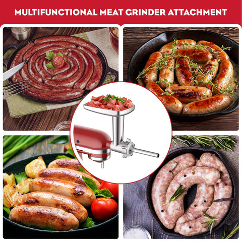 InnoMoon meat grinder parts kit emphasizes multiple plates and sausage tubes