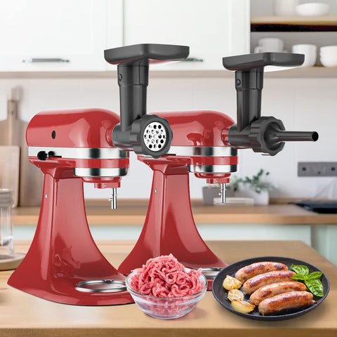 InnoMoon sausage stuffer tubes for KitchenAid attachment, easy filling and shaping