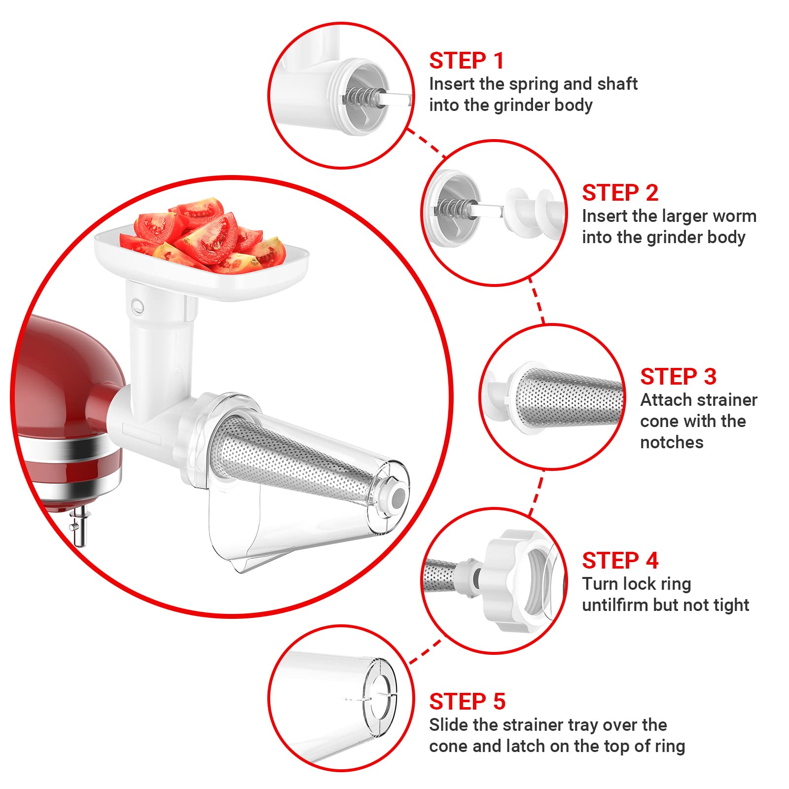 InnoMoon sausage-stuffing ring for secure operation.