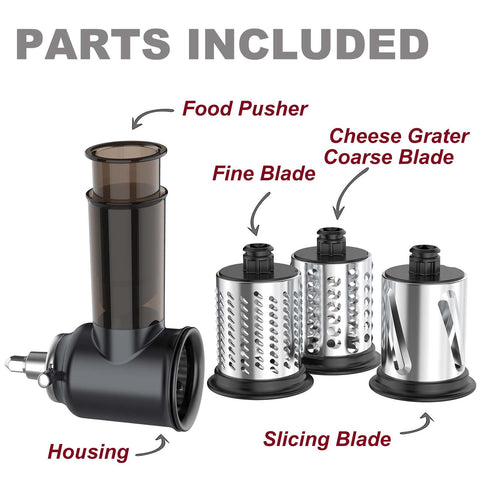 InnoMoon shredder attachment for KitchenAid enables quick coarse grating