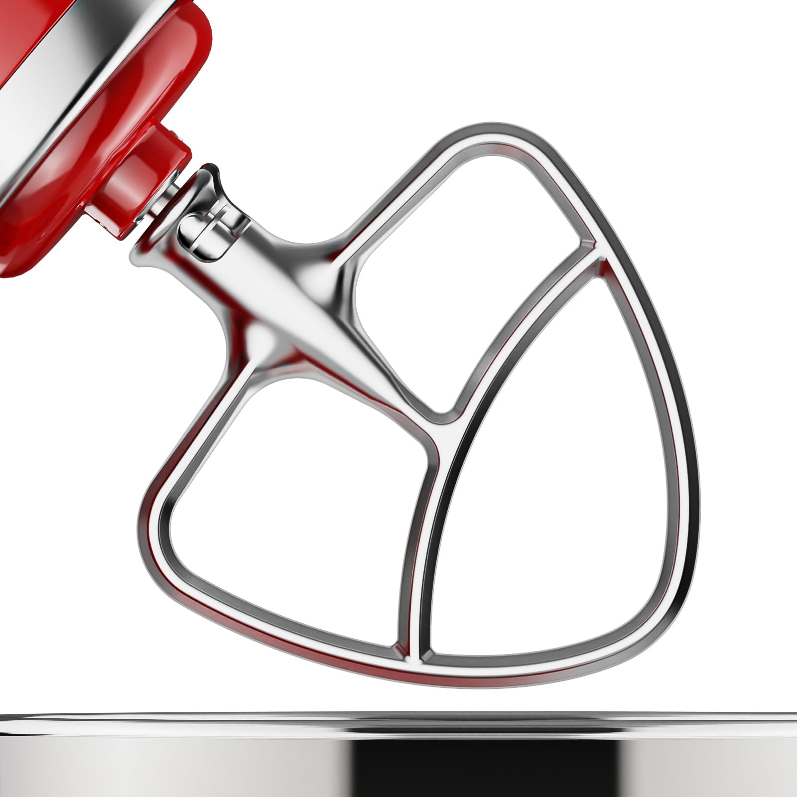 InnoMoon stainless steel flat beater for KitchenAid ensures even mixing.