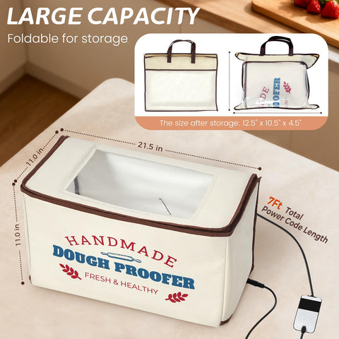 InnovifyHub temperature control keeps dough at 50–130°F for precise proofing