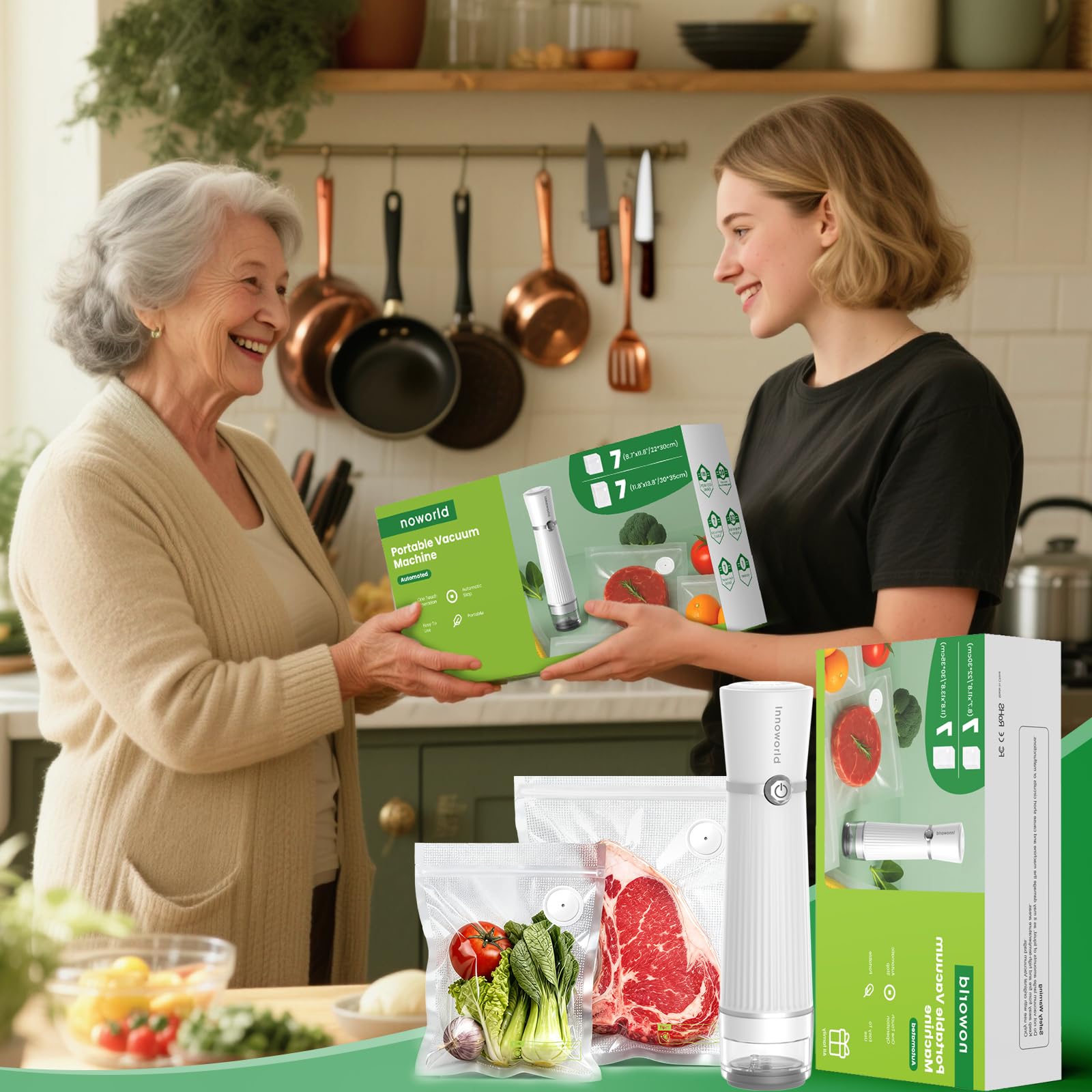 Innoworld vacuum sealer gift packaging ready for giving