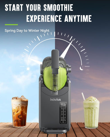 INOVIVA Slushie Machine compact kitchen-ready design fits countertops.