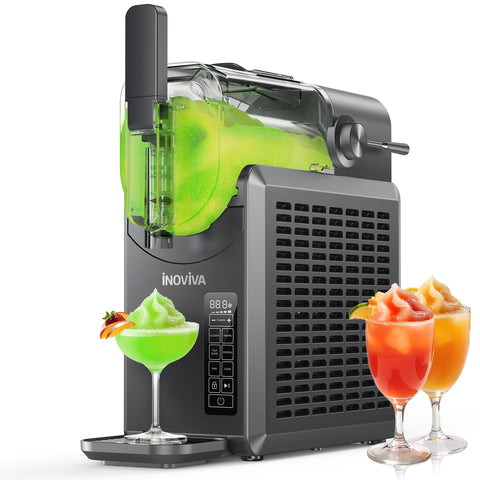 INOVIVA Slushie Machine front view with LED display for easy home operation.