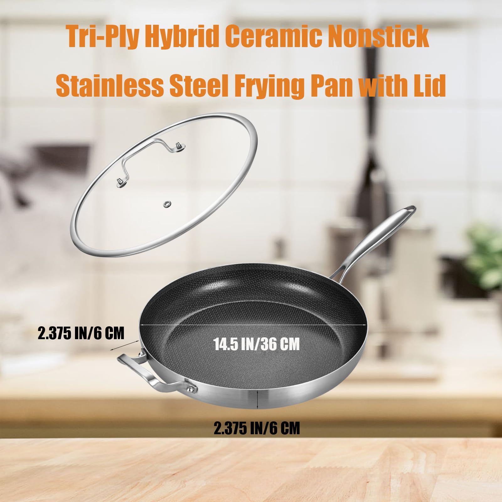 Inqibee tri-ply clad construction for durable heating.