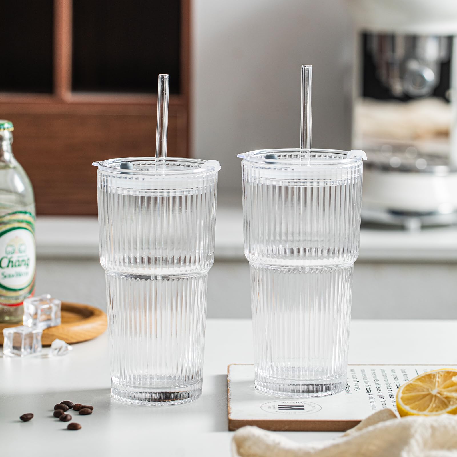 INSETLAN BPA-free, lead-free glass for safe everyday sipping