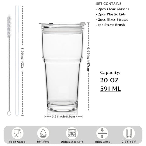 INSETLAN thickened glass tumbler ideal for hot coffee and cool beverages.