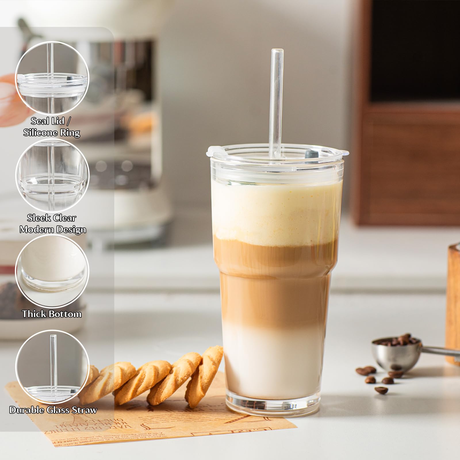 INSETLAN two-pack set provides sturdy tumblers for daily beverages.
