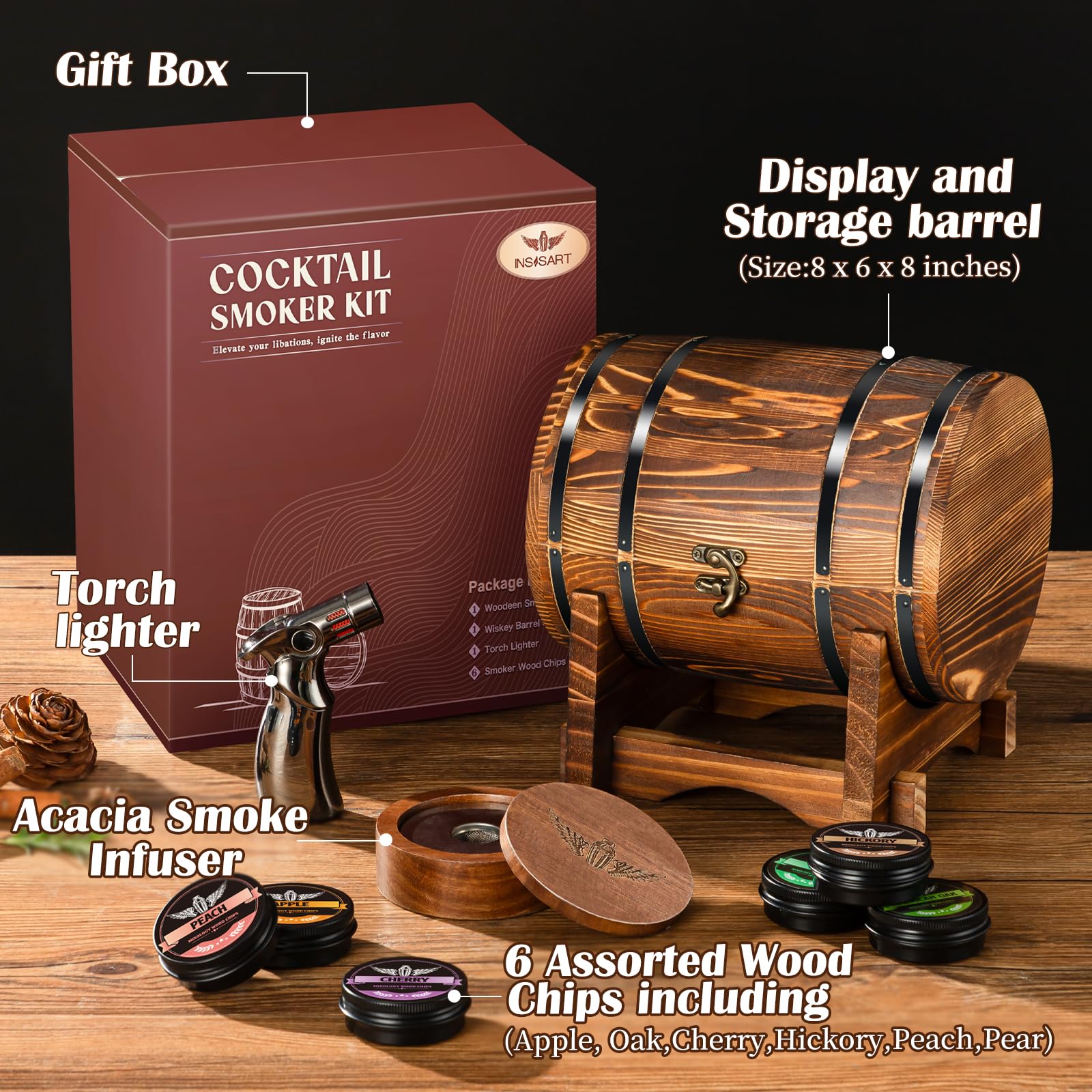 Elegant gift box packaging makes it ideal for whiskey lovers.