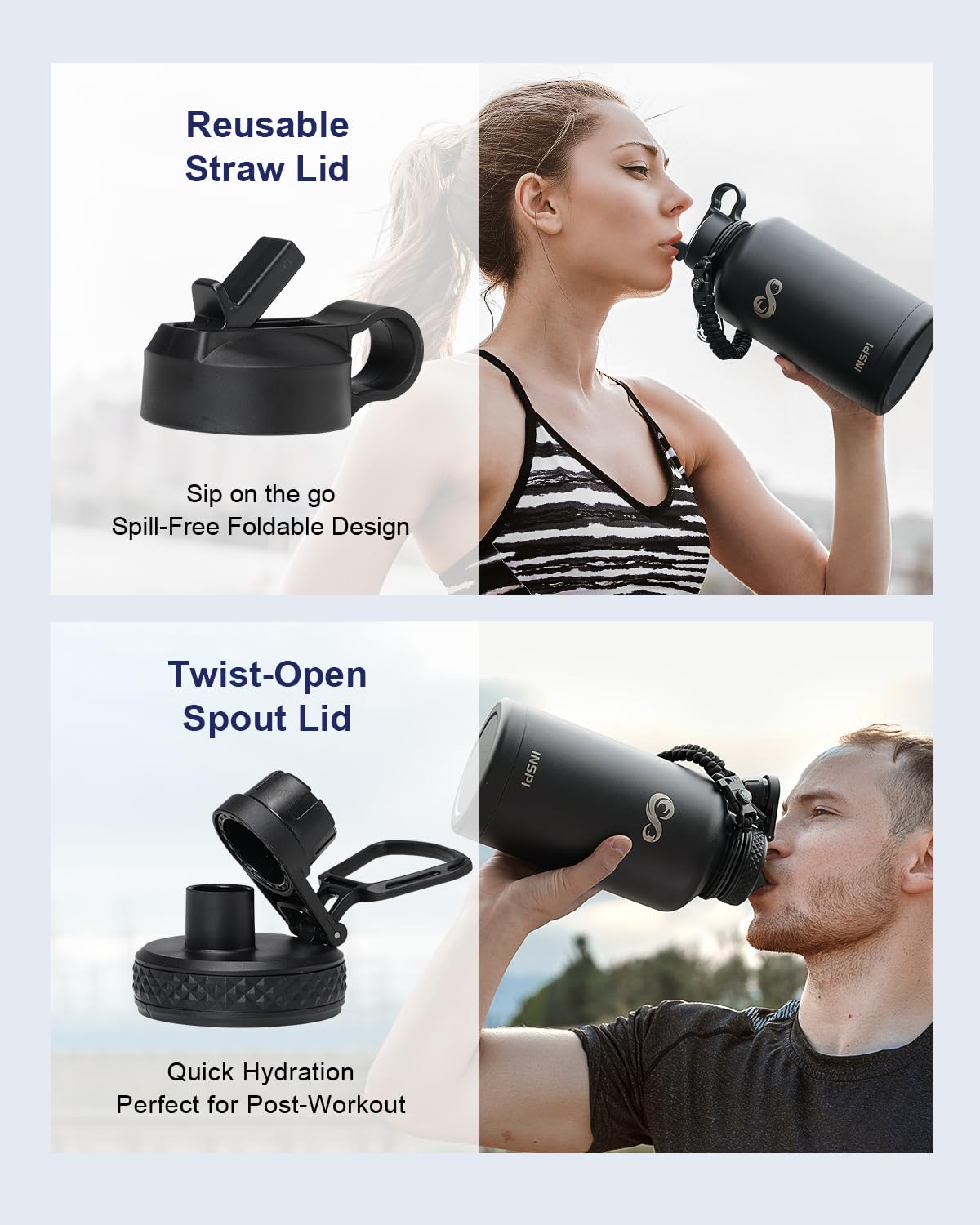 INSPI bottle BPA-free stainless steel for safe hydration