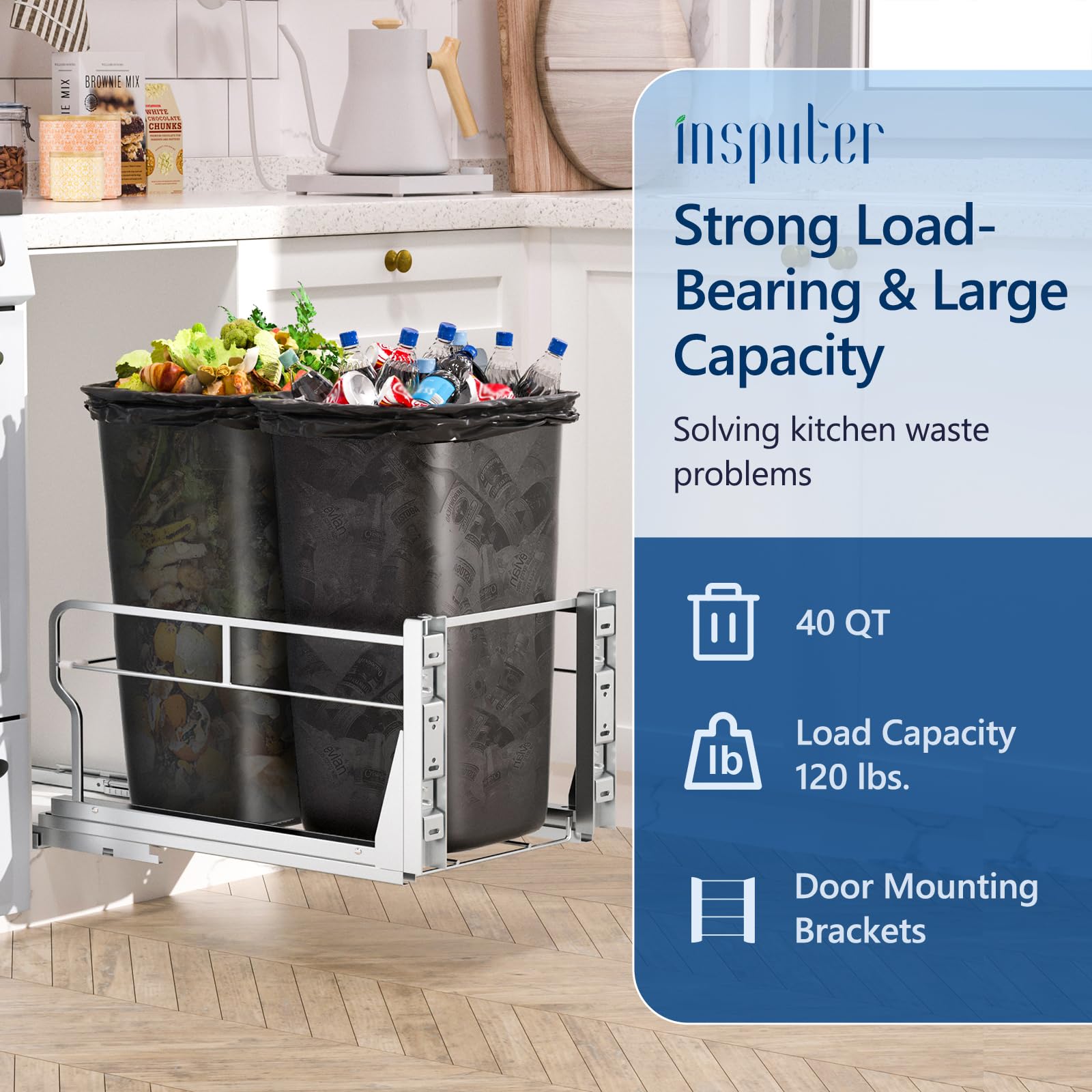 Insputer damping-slide ensures smooth, quiet pull-out and return