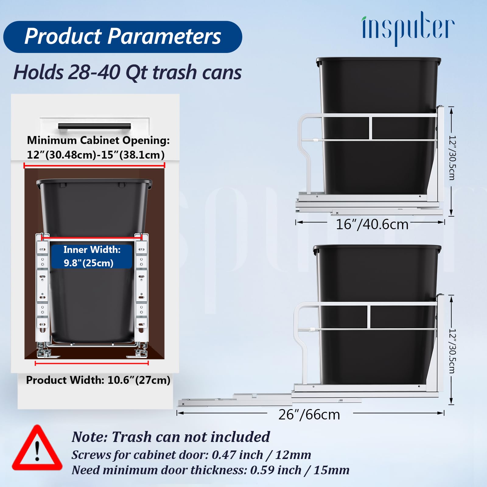 Insputer heavy-duty steel construction for durable, long-lasting performance in busy kitchens.