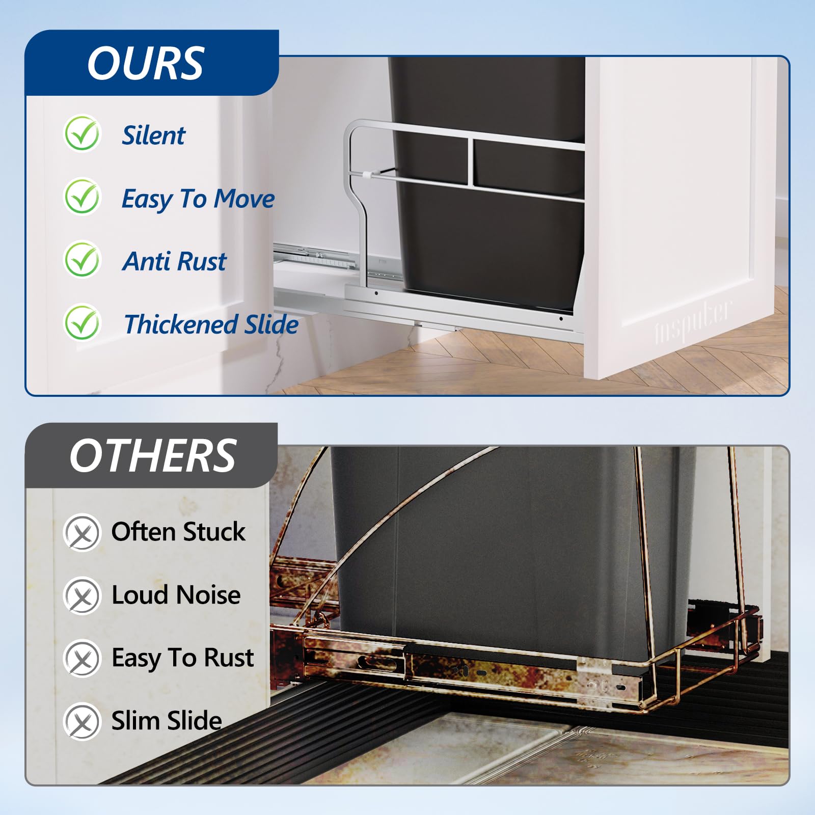 Insputer minimum cabinet opening 12-15 in W x 18 in D compatibility.