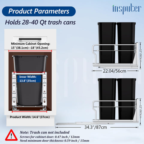Insputer soft-close slides under sink for quiet operation