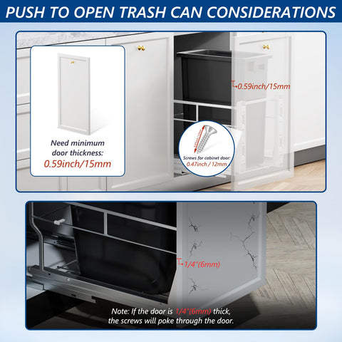 Insputer space-saving design hides trash under the sink and reduces clutter.
