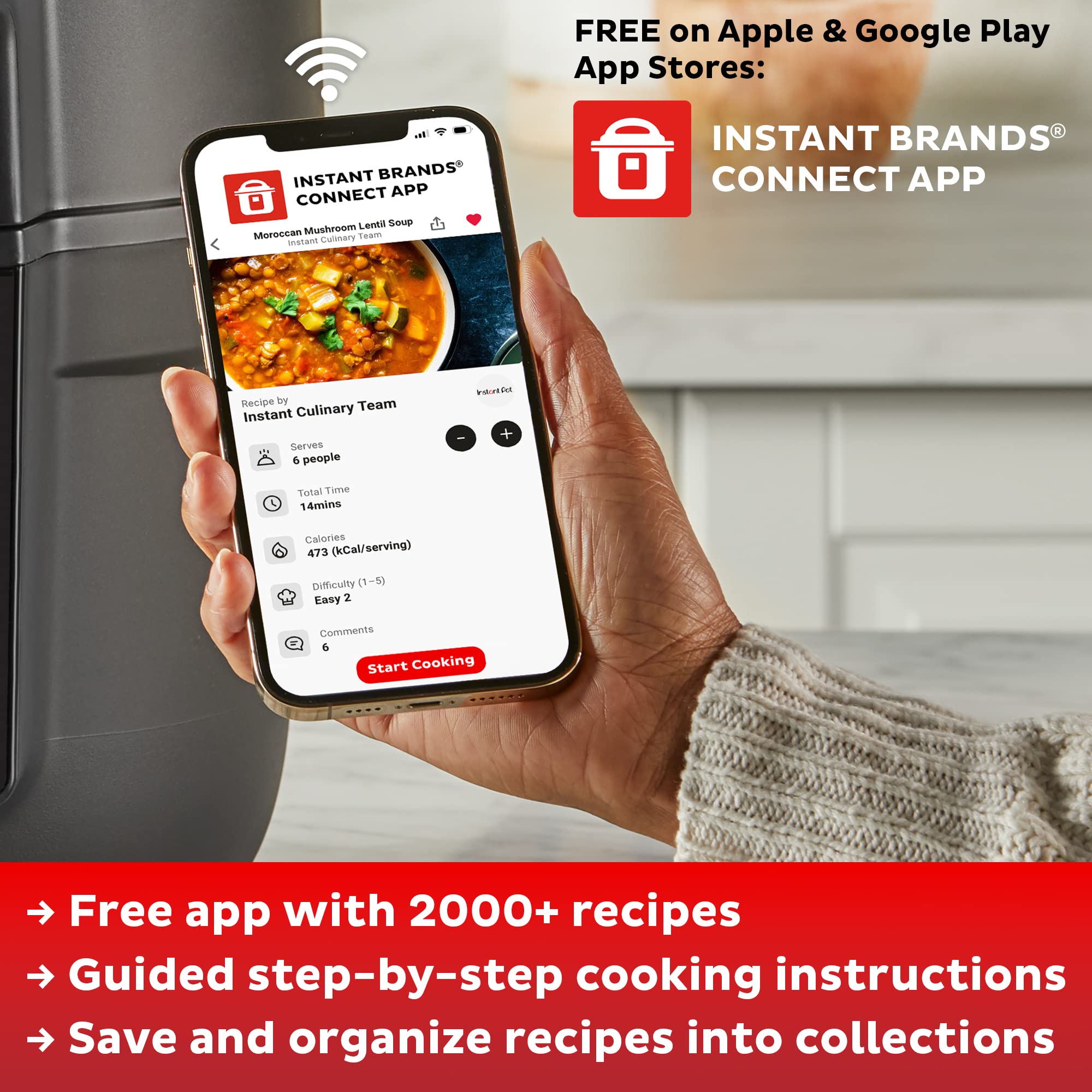 Instant Pot Essentials Air Fryer auto-off safety feature for peace of mind