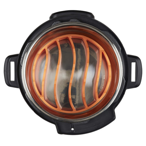 Instant Pot roasting rack drains oils and fats during cooking for lighter results.