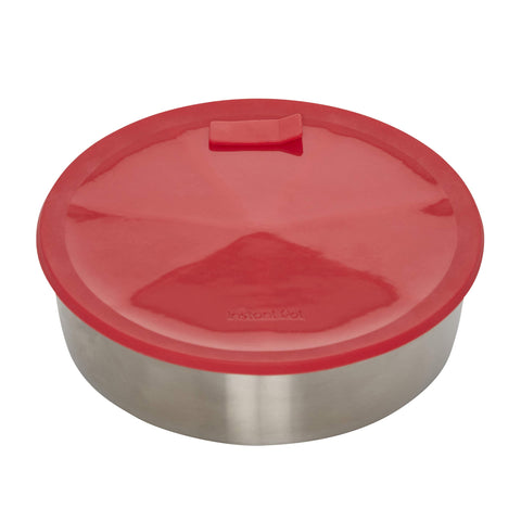 Instant Pot snap-fit lid keeps leftovers fresh for later meals.