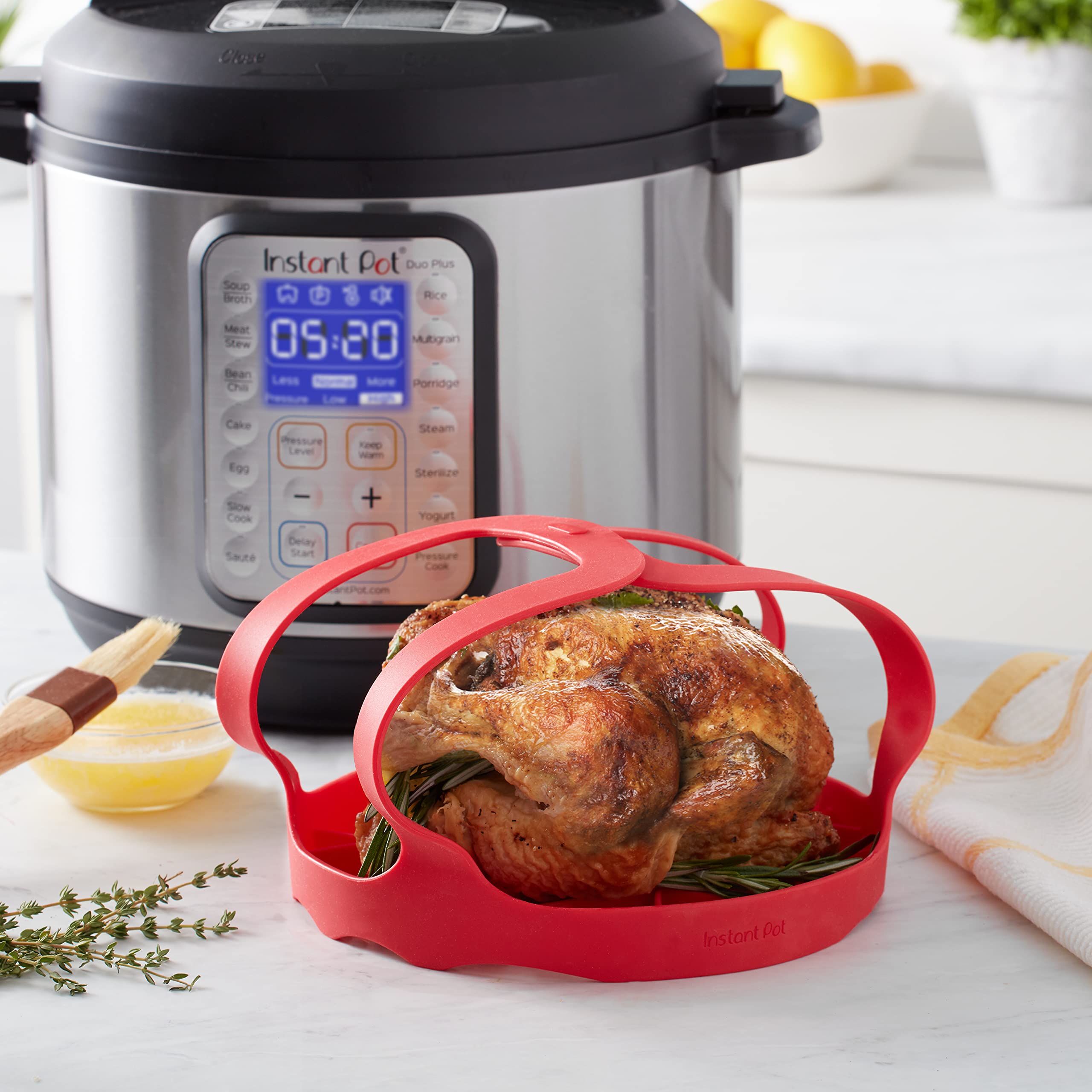 Instant Pot silicone sling roasts meats to drain fat for healthier meals.