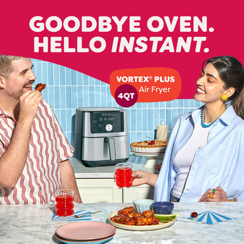 Instant Pot Vortex Plus 4QT compact kitchen setup fits small spaces.