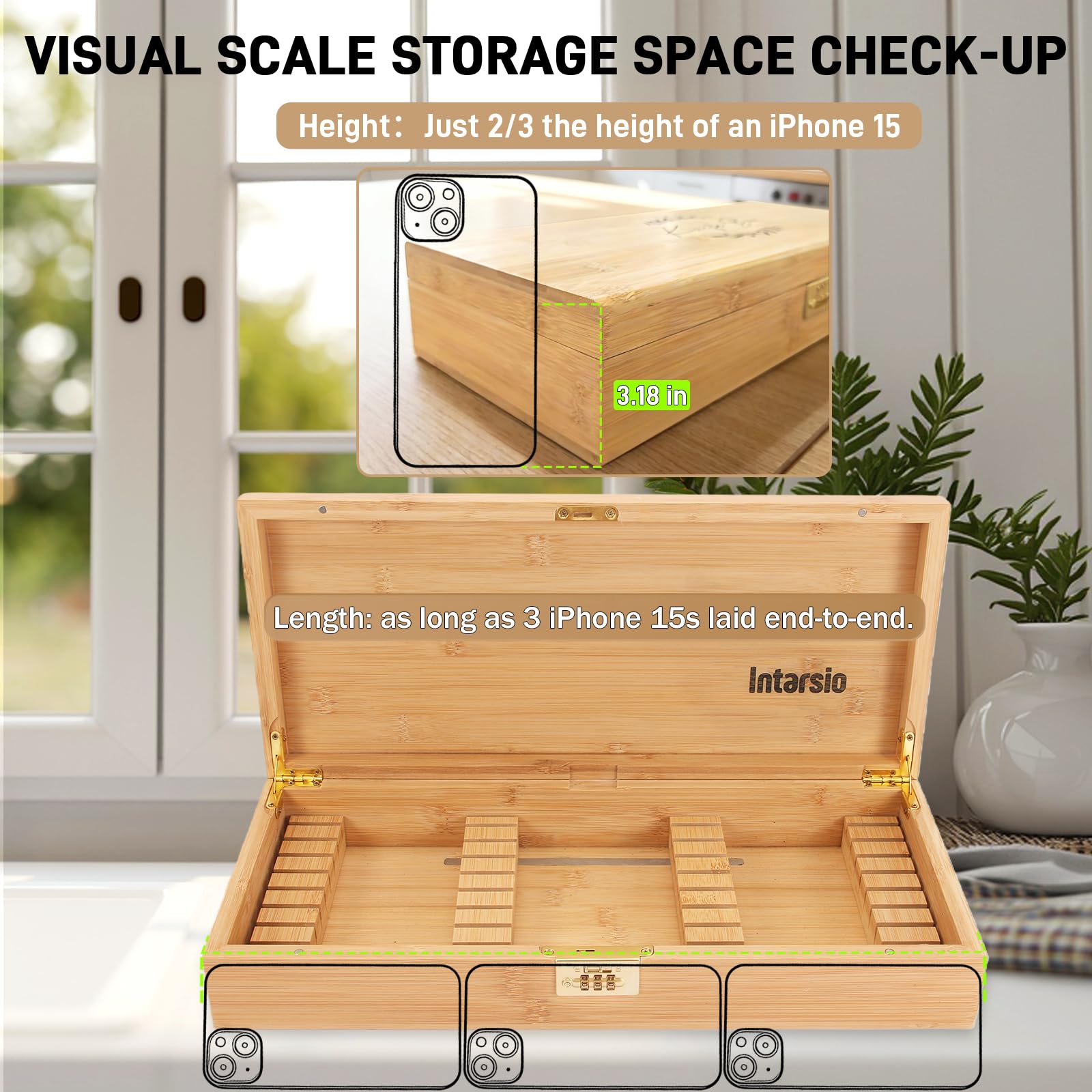 Intarsio in-drawer organizer safely stores knives and small tools.