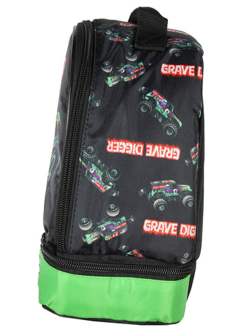 INTIMO Monster Jam Grave Digger lunch bag interior insulated lining helps keep contents fresh.
