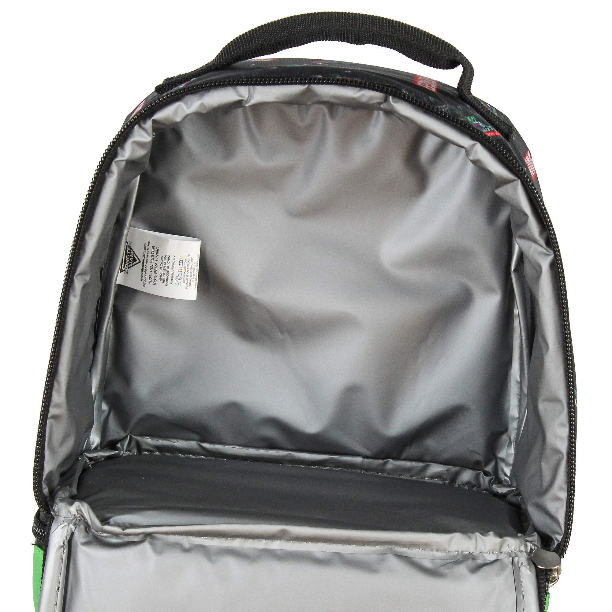 INTIMO Monster Jam Grave Digger lunch bag carried to office for work meals.