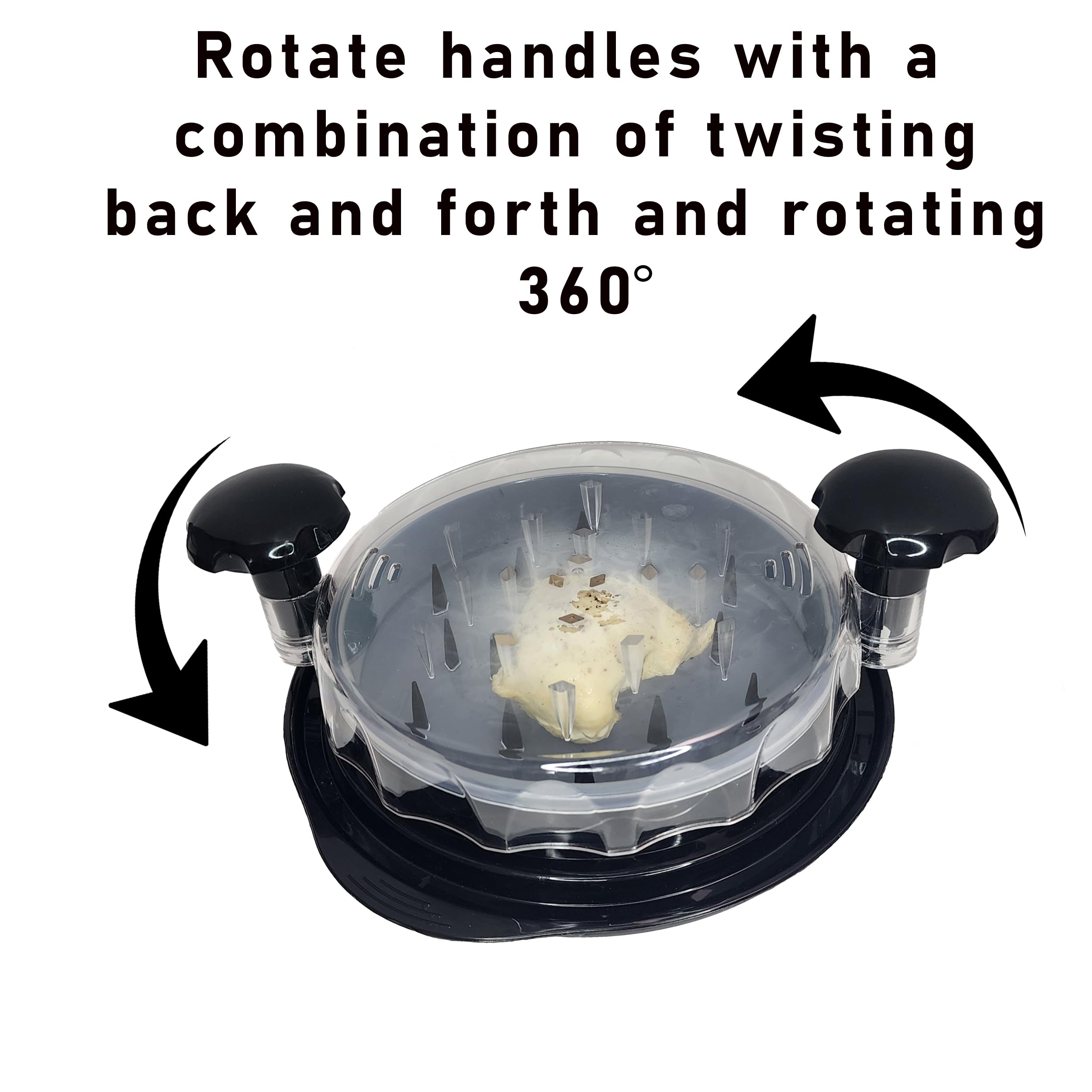 IntraValue chicken breast shredder twist anti-slip bottom keeps stable during use