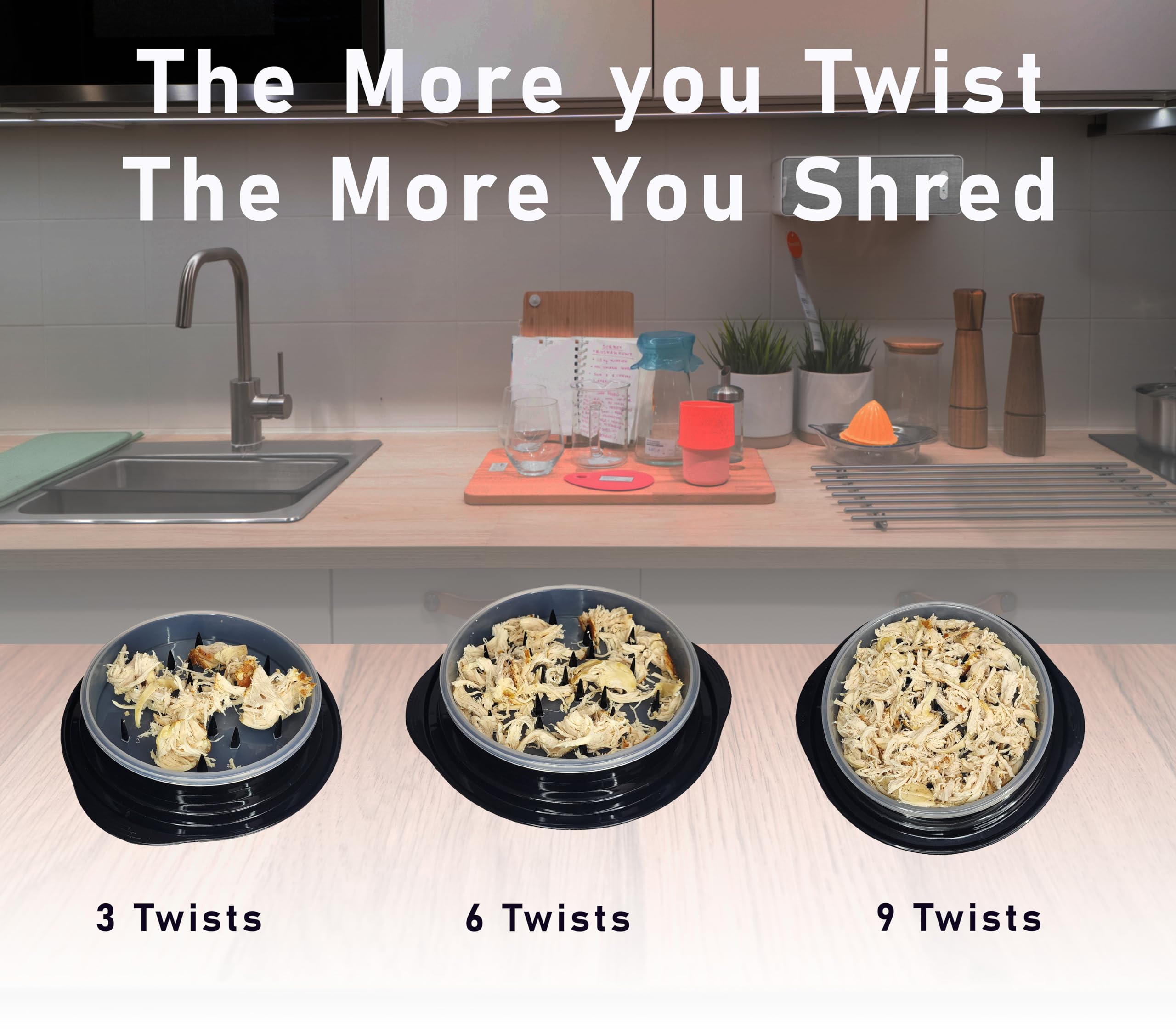IntraValue chicken breast shredder twist dishwasher-safe parts simplify cleaning after cooking