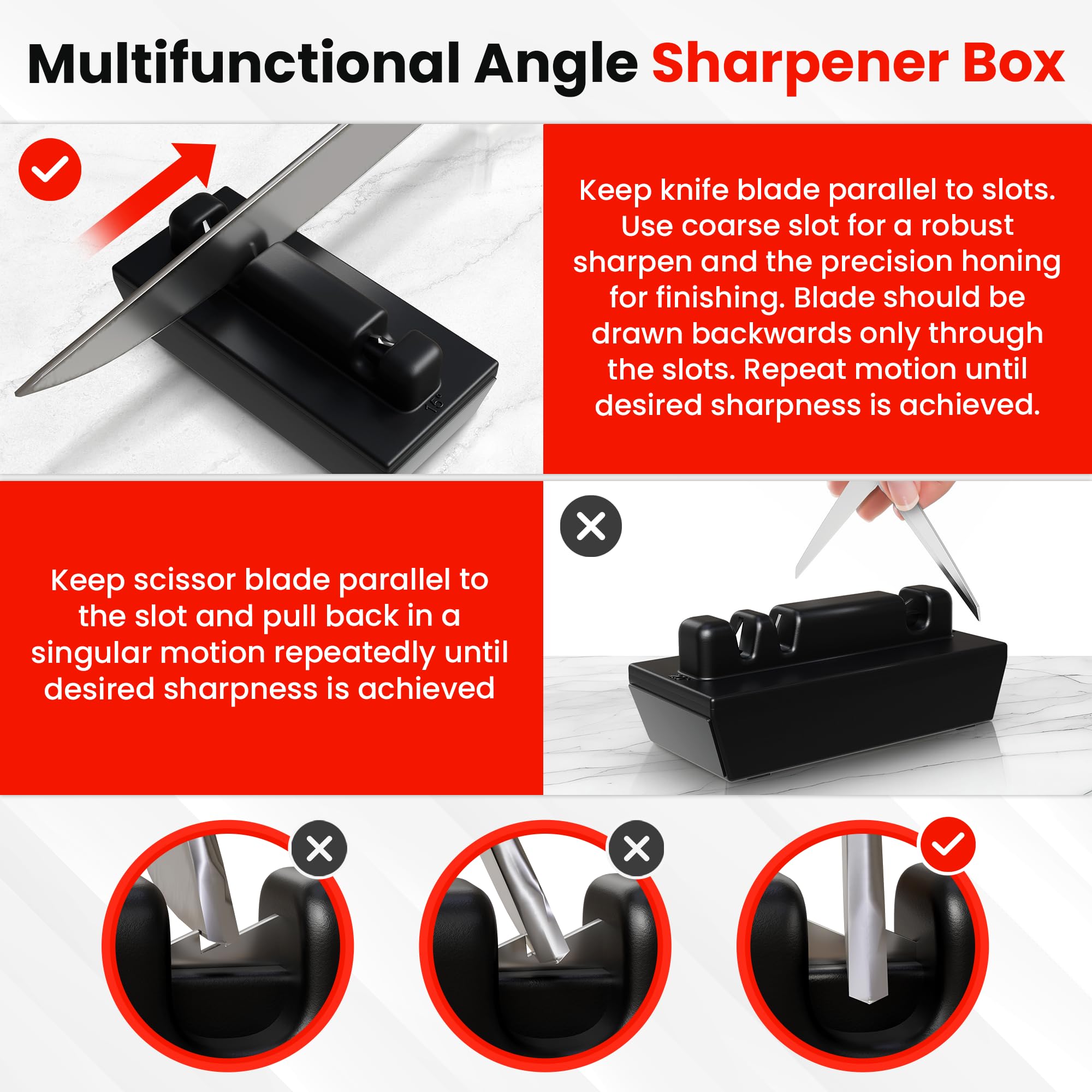 Invictus Home sharpener at 20-degree angle for thicker slices