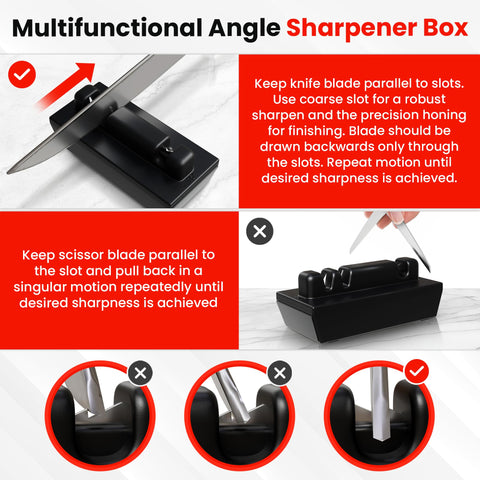 Invictus Home sharpener at 20-degree angle for thicker slices
