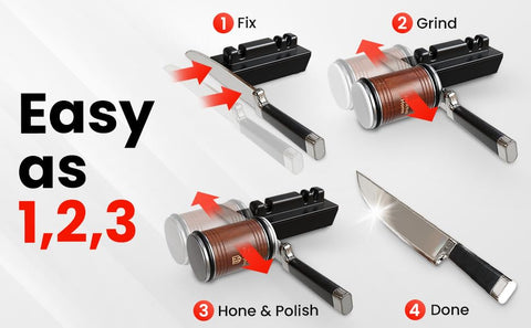 Invictus Home magnetic base stabilizes sharpening with multiple slots