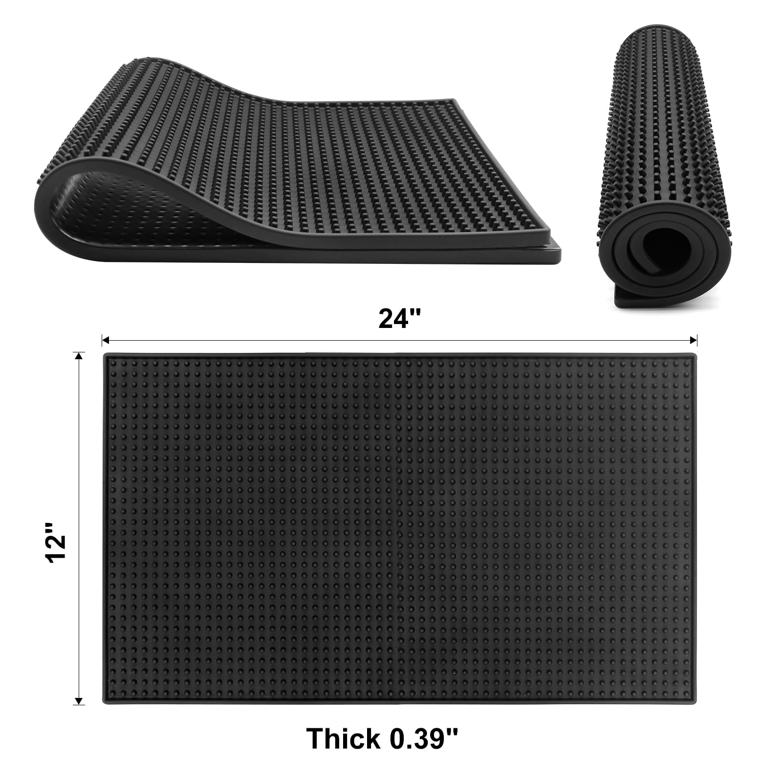 Invinton bar mat dishwasher-safe for quick cleanup after drinks and coffee.