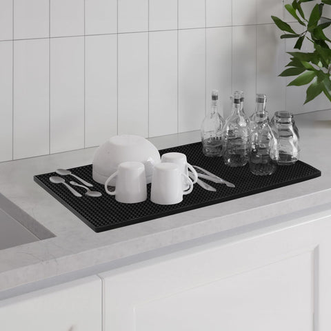 Invinton bar mat rubber texture closeup highlights durable, easy-clean surface.