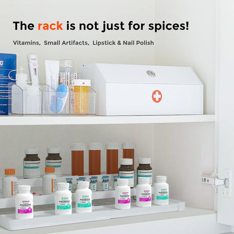 INVOCOO White finish complements cabinets with a clean look.