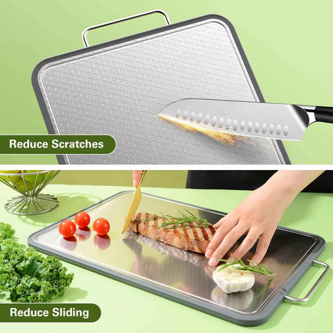 INZOO hygienic surface cutting board minimizes residue buildup and odors